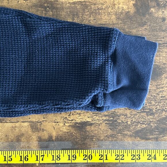 J.Crew Women Thermal Waffle Weave Pants Navy Medium Jogger Lounge Fits Large - Picture 5 of 8